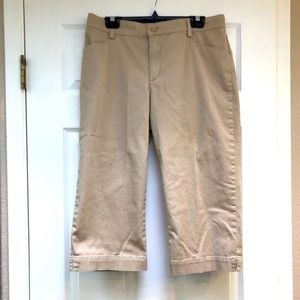 Lee Just Below the Waist Khaki Capris-Size 12 M